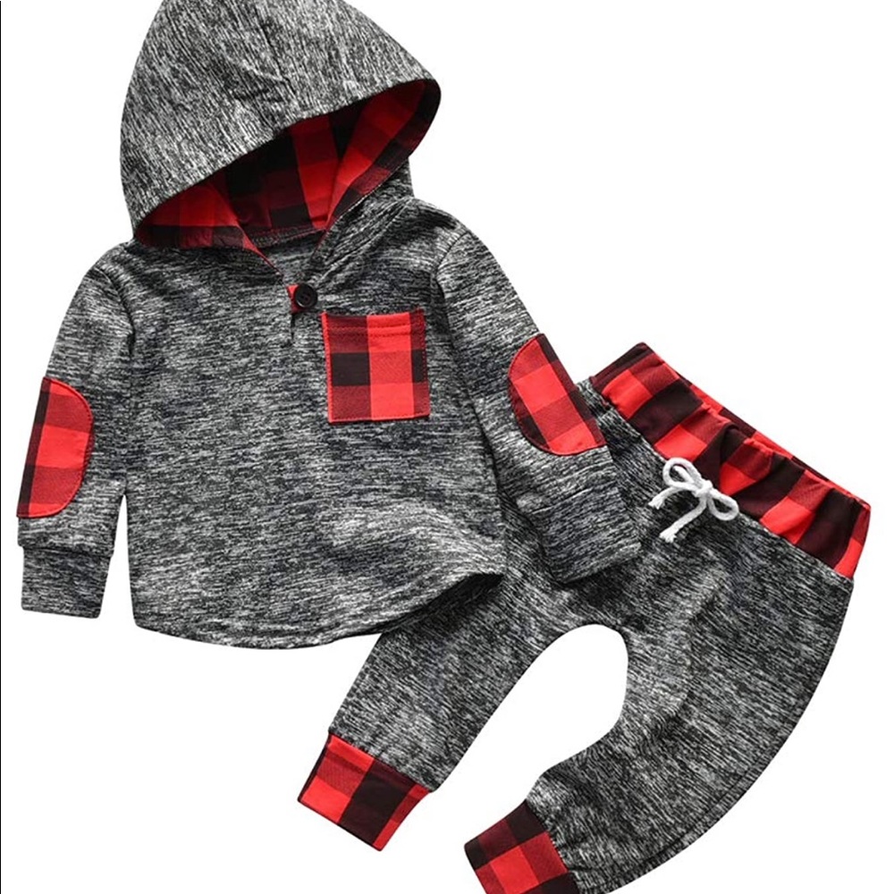 NWT Infant Unisex Hoodie Pants Outfit 6-9 mo